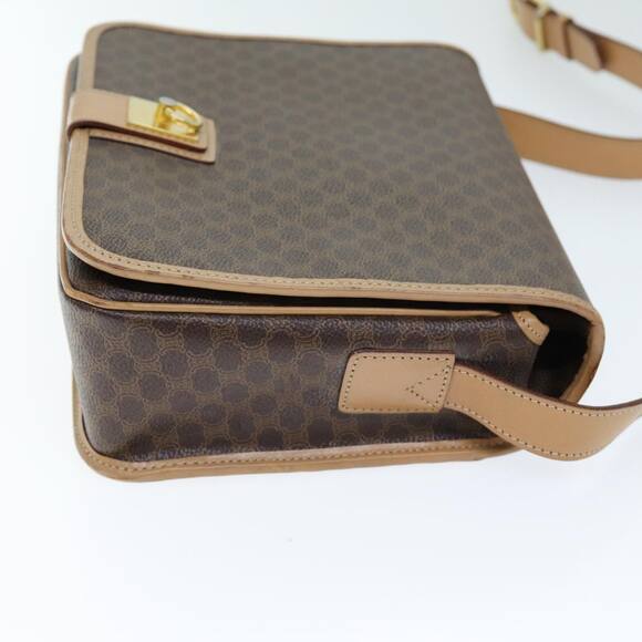 CELINE Macadam Canvas Shoulder Bag Pvc Brown - Picture 4 of 12